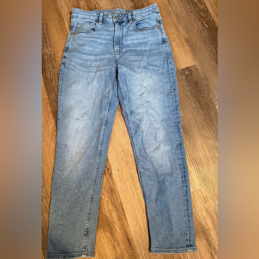 American Eagle Outfitters Light Blue Straight Leg Jeans